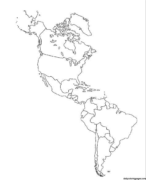 north america map coloring page  summer enrichment pinterest