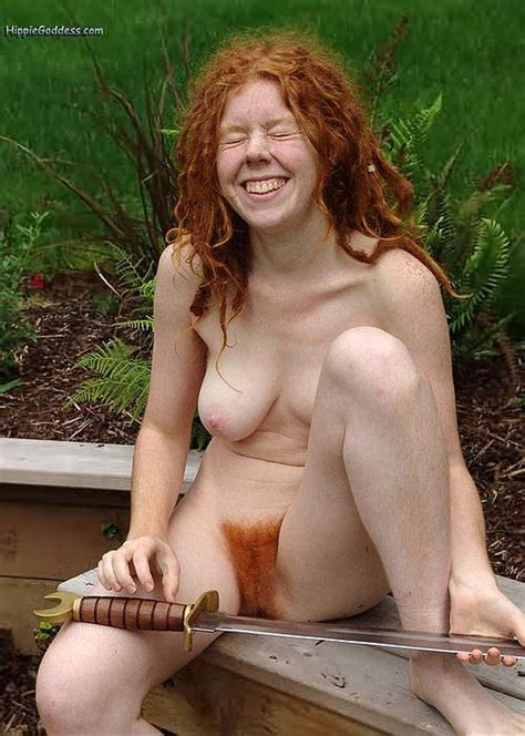 fiery full bush hairy redhead fully naked outdoors pichunter
