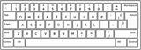 Keyboard Coloring Computer Board Worksheet Letters Clip Choose Vector Printable Cricut sketch template