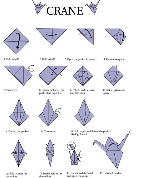 origami crane knutselen met papier knutselen papier