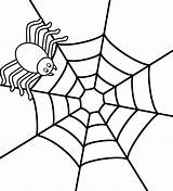 Spider Coloring Web Halloween Pages Print Printable Spiders Color Kids Insects Clipart Scary Drawing Blank Easy Happy Activity Getdrawings Creepy sketch template