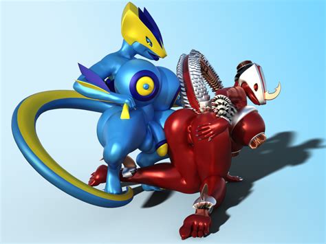 Rule 34 3d Android Anthro Blue Skin Cyber Dragon Dickgirl Dragon