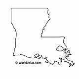 Outline Map Louisiana La Print Gif Webimage Countrys Usstates Namerica Worldatlas sketch template