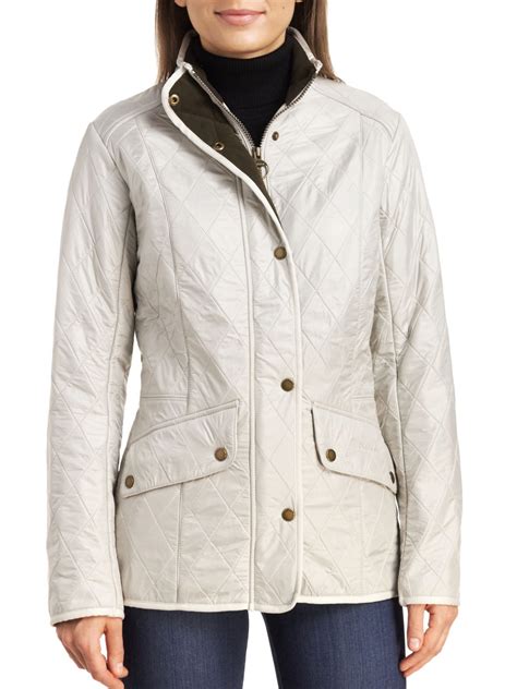 barbour barbour womens barbour cavalry polarquilt jacket pearl pearlrustic