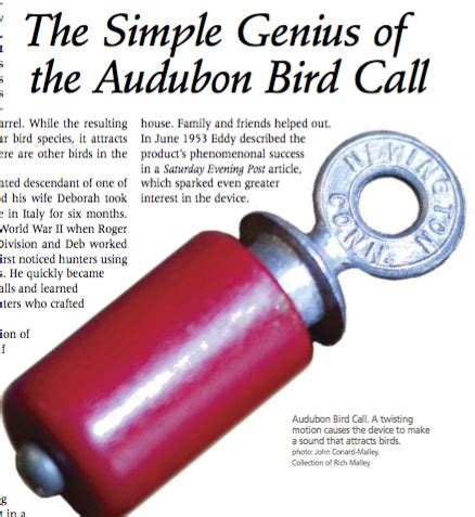 simple genius   audubon bird call