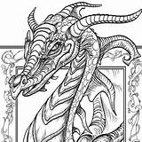 Coloring Dragons Haven Fantastical Creative Amazon Book sketch template