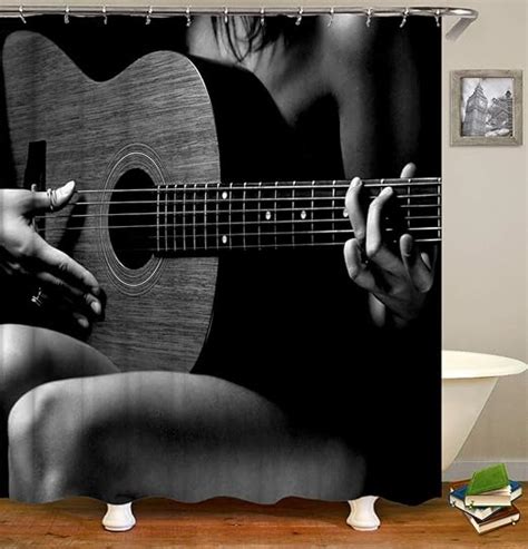 Romahome Sexy Shower Curtain Pretty Naked Girl Playing