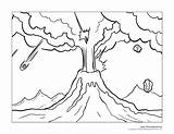 Volcano Coloring Pages Kids Drawing Geology Erupting Volcanoes Erosion Eruption Printable Color Volcanic Print Lava Colouring Clipart Island Cone Clip sketch template