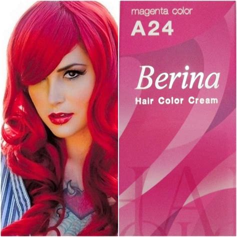 Berina Permanent Hair Dye Cream Magenta Color A24