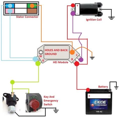 gm hei module ignition car wiring diagram