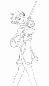 Ninja Coloring Pages Girl Warriors Deviantart Version Line sketch template