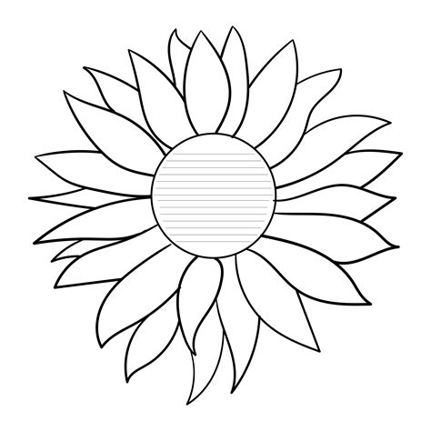 printable sunflower template