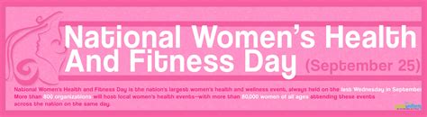 National Women S Health And Fitness Day September 25 Womens Health