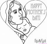 Mothers Coloring Pages Happy Drawing Kids Mother Cards Mom Printable Da Quotes Gift Una Colorare Poems Festa Getdrawings Wallpapers Del sketch template
