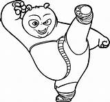 Panda Fu Coloring sketch template