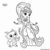 Coloring Shine Pages Shimmer Nazboo Dragon Princess Samira Genie Printable Drawing Info Book Colouring Print Paintingvalley Getdrawings Choose Board sketch template