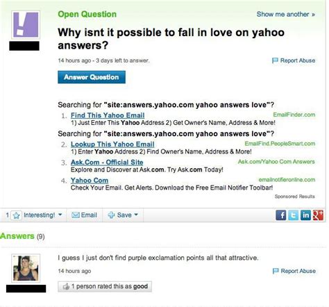 10 Stupidly Funny Questions About Love On Yahoo Answers