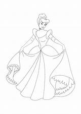 Cinderella Princess Coloring1 sketch template