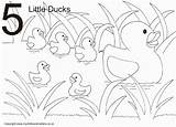 Ducks Little Coloring Colouring Pages Sheet Number Printable Preschool Activities Duck Nursery Sheets Color Printables Rhymes Cute Animal Farm Visit sketch template