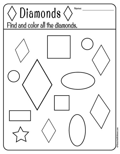 printable shapes worksheets  toddlers  preschoolers shapes