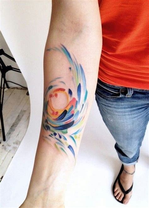 Swirl Watercolor Abstract Tattoo Abstract Tattoo Cute Tattoos