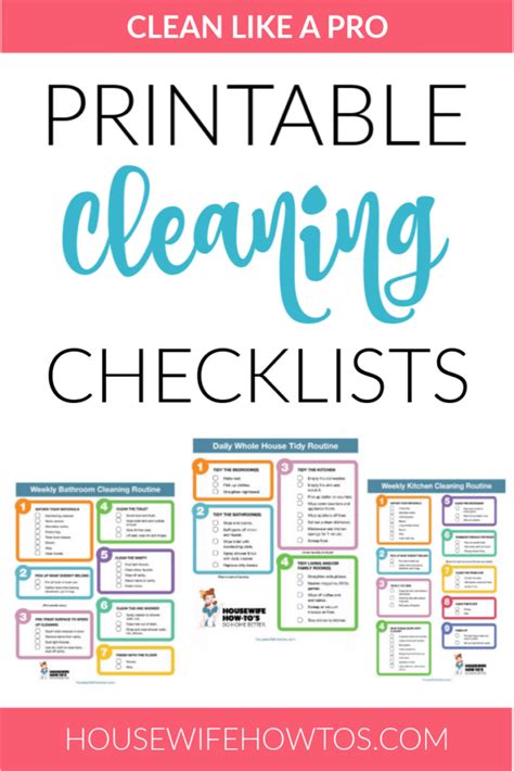 printable cleaning checklist page house cleaning schedule teal master