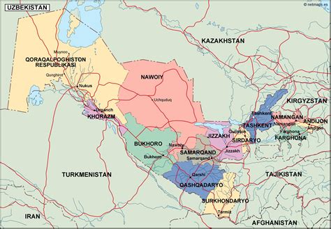 Uzbekistan Political Map Eps Illustrator Map Vector World Maps Porn