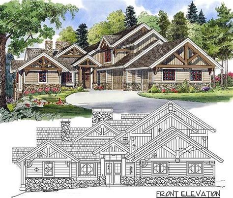 rustic craftsman masterpiece kn architectural designs house plans