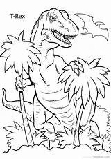 Dinosaur Realistic Coloring Pages Printable Getdrawings sketch template