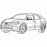 Audi Q8 sketch template
