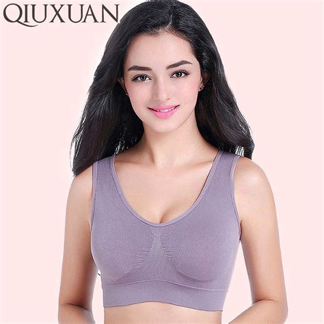 Qiuxuan High Quality Women Seamless Wire Free Padded Bra Fitness