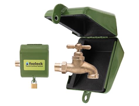 fozlock outdoor faucet lock system spigot lock cover green  pack