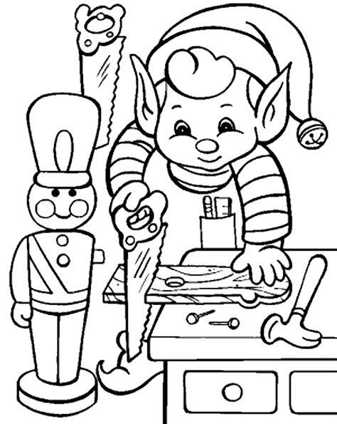 christmas elf colouring pages clip art library