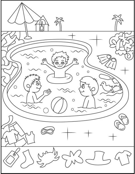 beautiful swimming pool coloring page  printable coloring pages