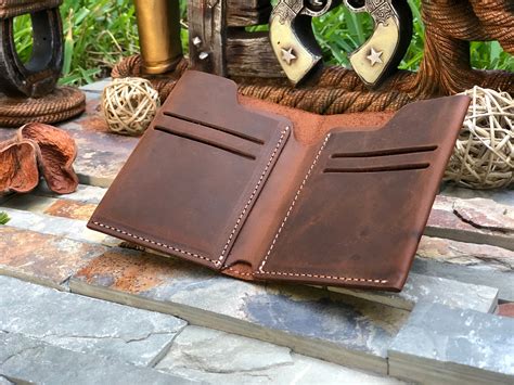 front pocket slim designwalletleather walletpersonalized leather