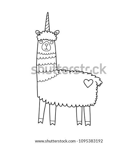 unicorn llama coloring pages llama coloring pages  coloring