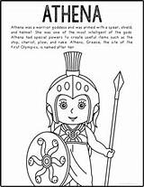 Athena Informational Mythology sketch template