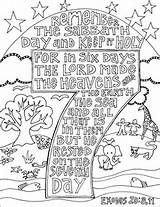 Sabbath Exodus Scripture Fromvictoryroad Commandments Proverbs Commandment sketch template