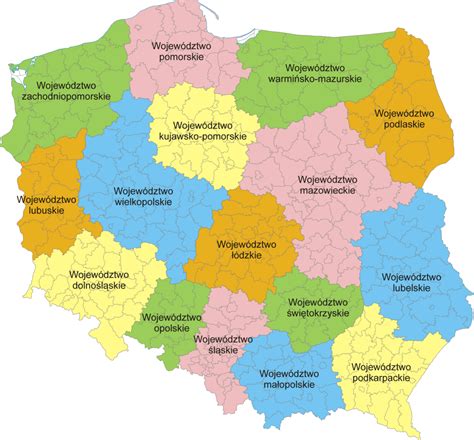 polska mapa mapy polski travelin
