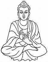 Buda Buddha Kleurplaat Boeddha Divertida Motoras Desarrollar Concentración Habilidades Creatividad sketch template