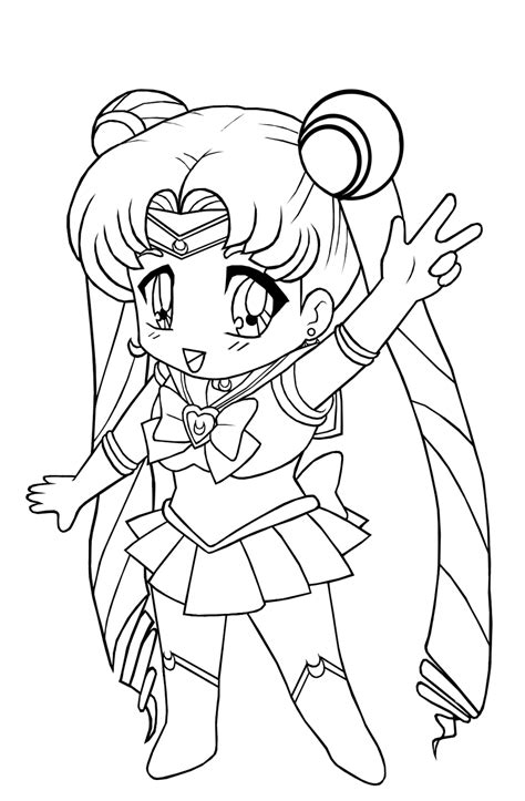 printable chibi coloring pages  kids