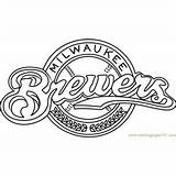 Coloring Brewers Milwaukee Logo Book Template sketch template