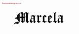 Marcela Name Designs Blackletter Tattoo Graphic sketch template