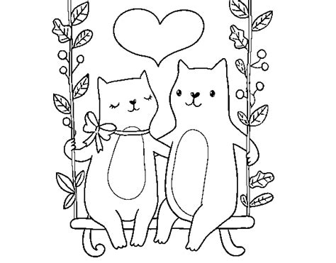 kittens  love coloring page coloringcrewcom