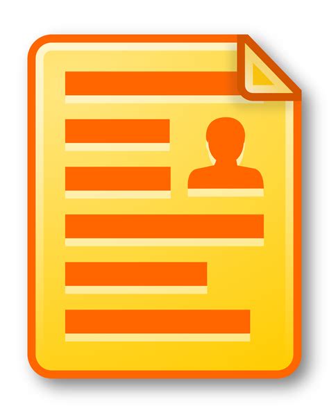 clipart icon document yellow