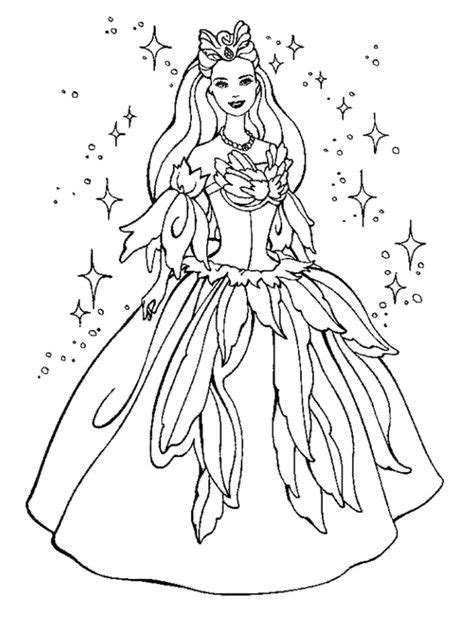 kids coloring pages printable princess barbie coloring pages