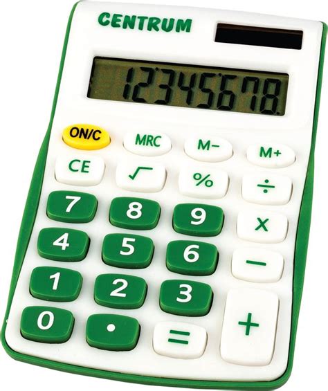 centrum  digit calculator green piastr print stationery