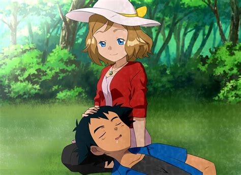 a adult serena and ash pokemon ash and serena pokemon pictures