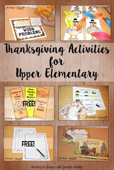 thanksgiving activities  upper elementary teaching  jennifer