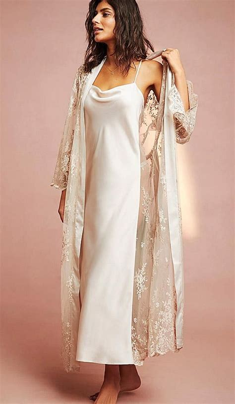 Darling Satin Charmeuse Night Gown Lace Nightgown Bridal Nightgown